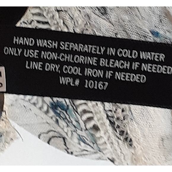 $118 NEW AQUA Floral Maxi Dress MED Boho Romantic Cottagecore Gauze White Blue - Picture 11 of 11